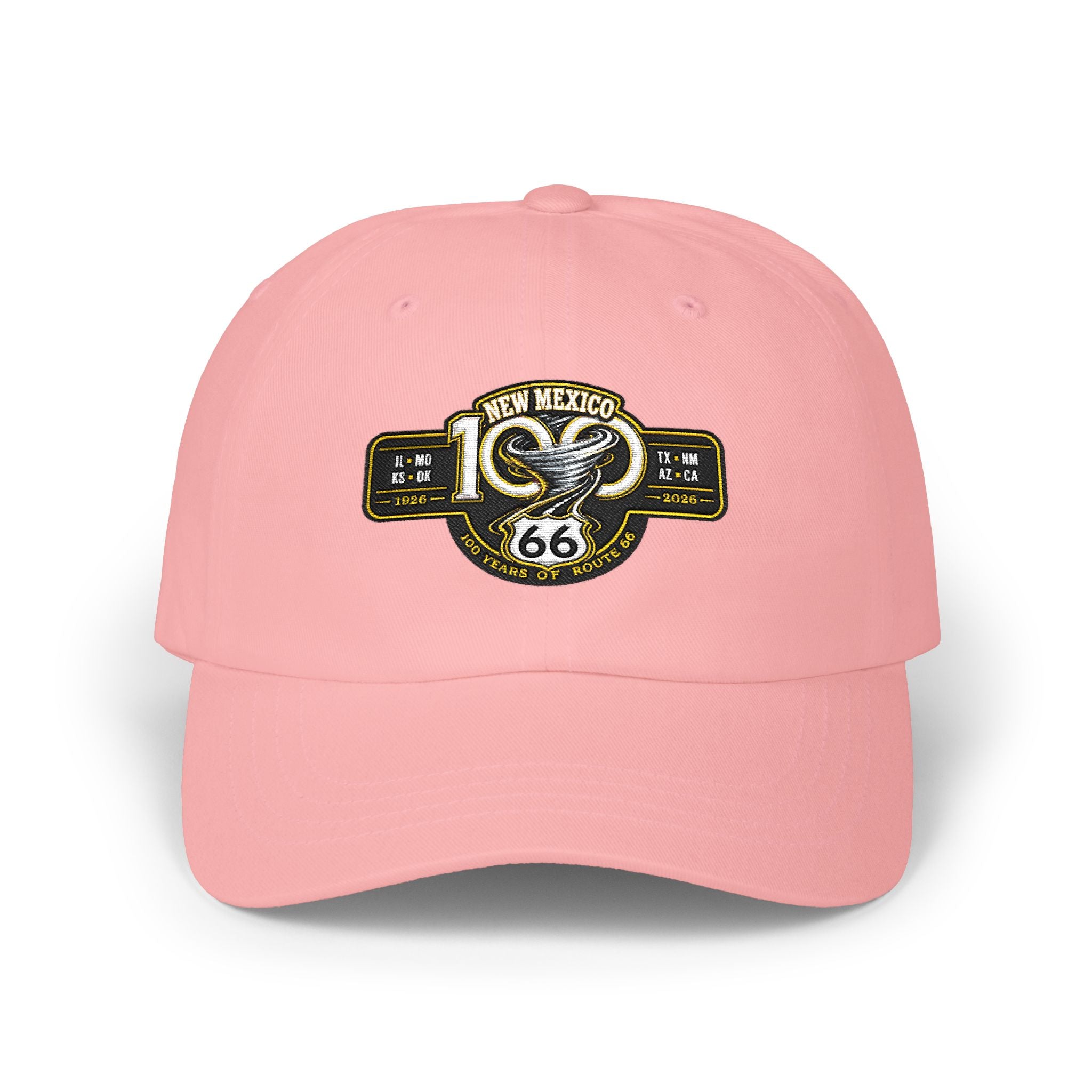 New Mexico Route 66 Dad Cap — Vintage Snake Patch Baseball Hat