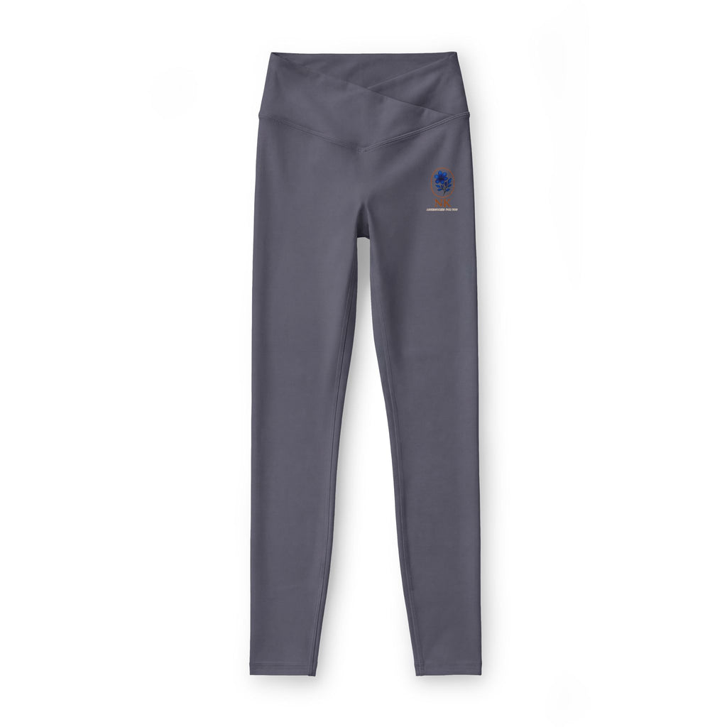 Leggings — Embroidered Blue Snow Globe Accent
