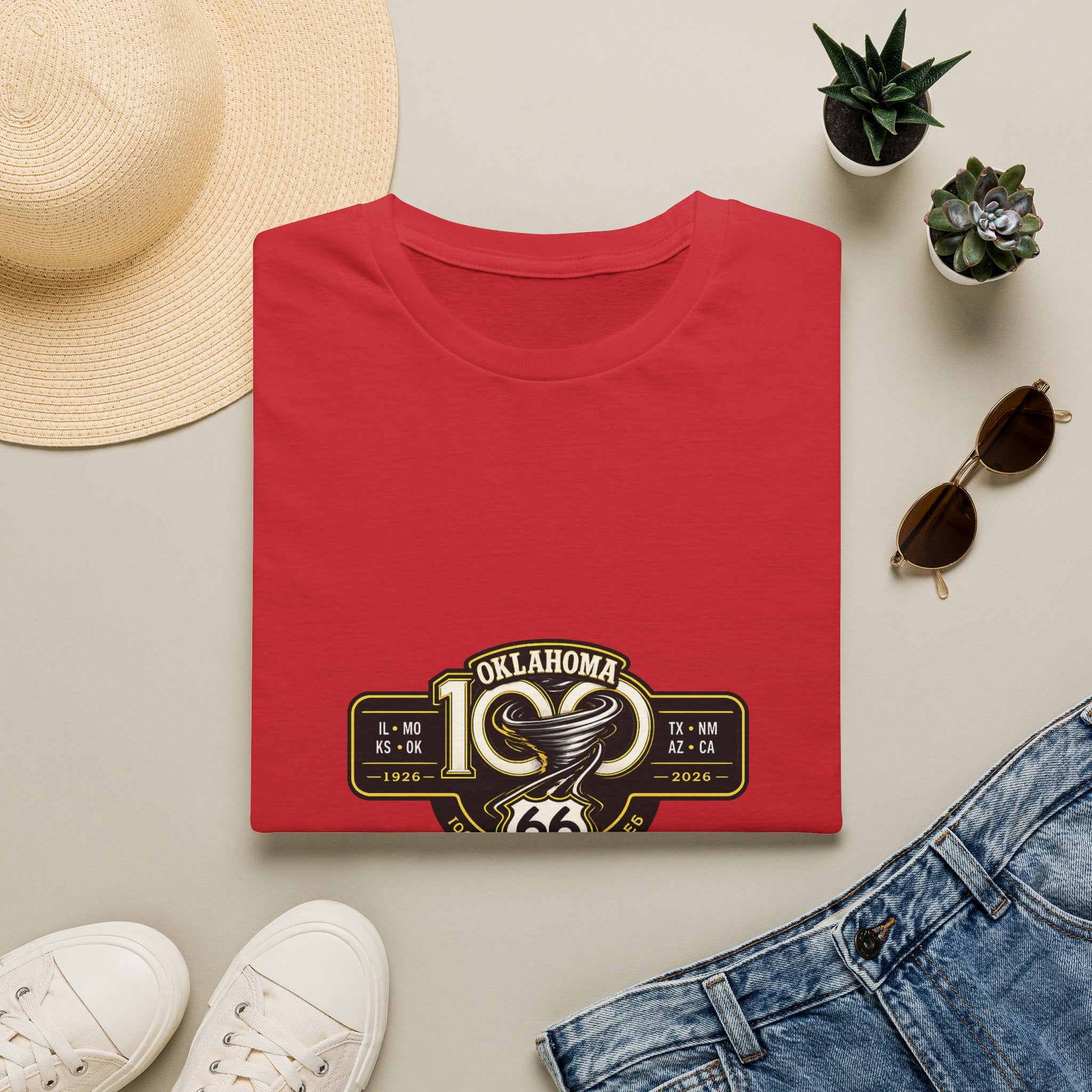 Oklahoma Route 66 Centennial T-Shirt — Vintage Road Trip Tee