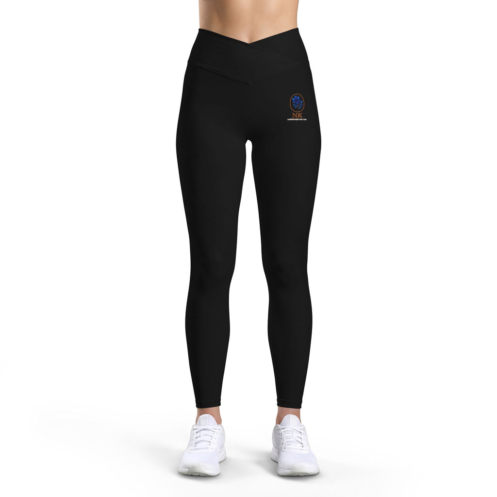 Leggings — Embroidered Blue Snow Globe Accent