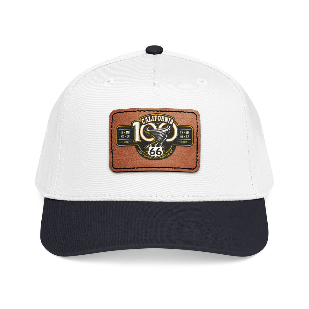 California Route 66 Leather Patch Baseball Cap