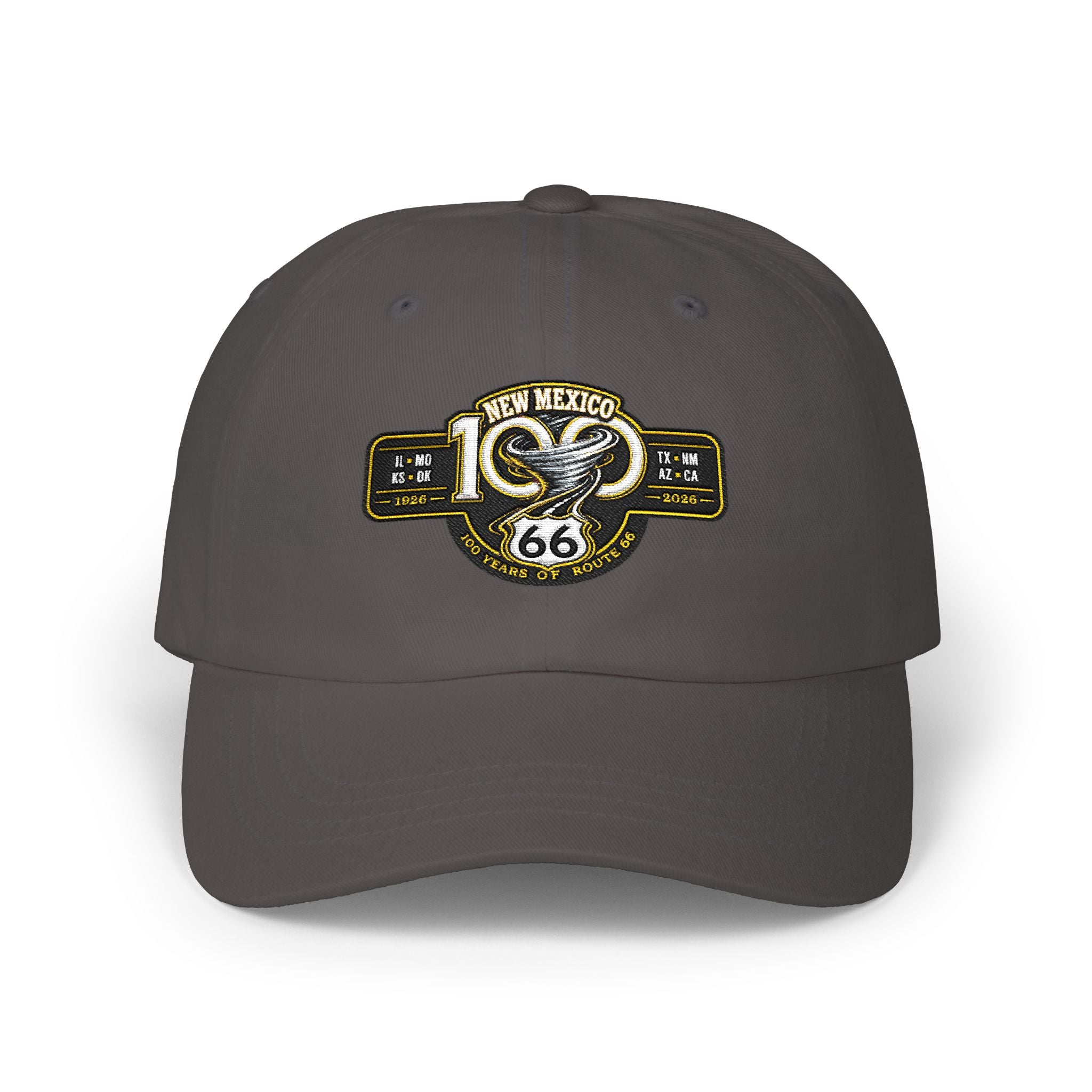 New Mexico Route 66 Dad Cap — Vintage Snake Patch Baseball Hat