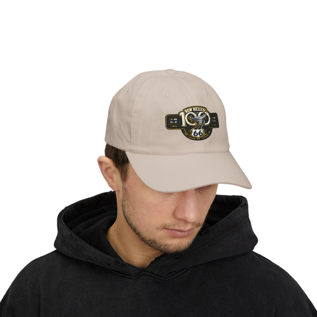 New Mexico Route 66 Dad Cap — Vintage Snake Patch Baseball Hat