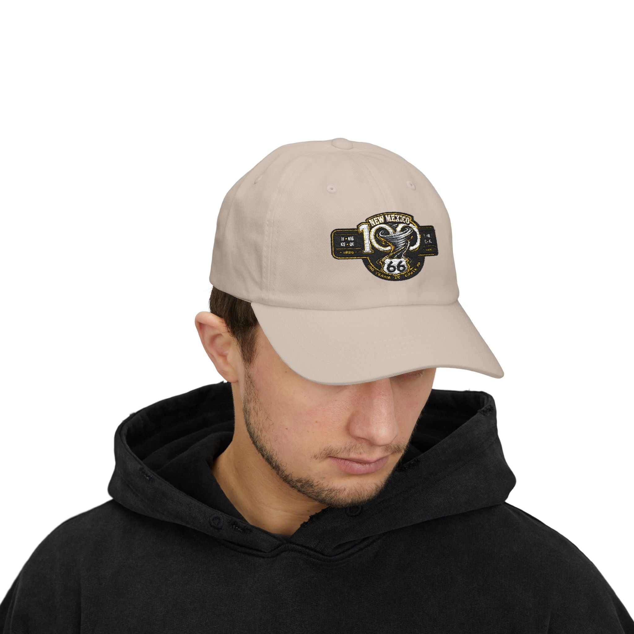 New Mexico Route 66 Dad Cap — Vintage Snake Patch Baseball Hat