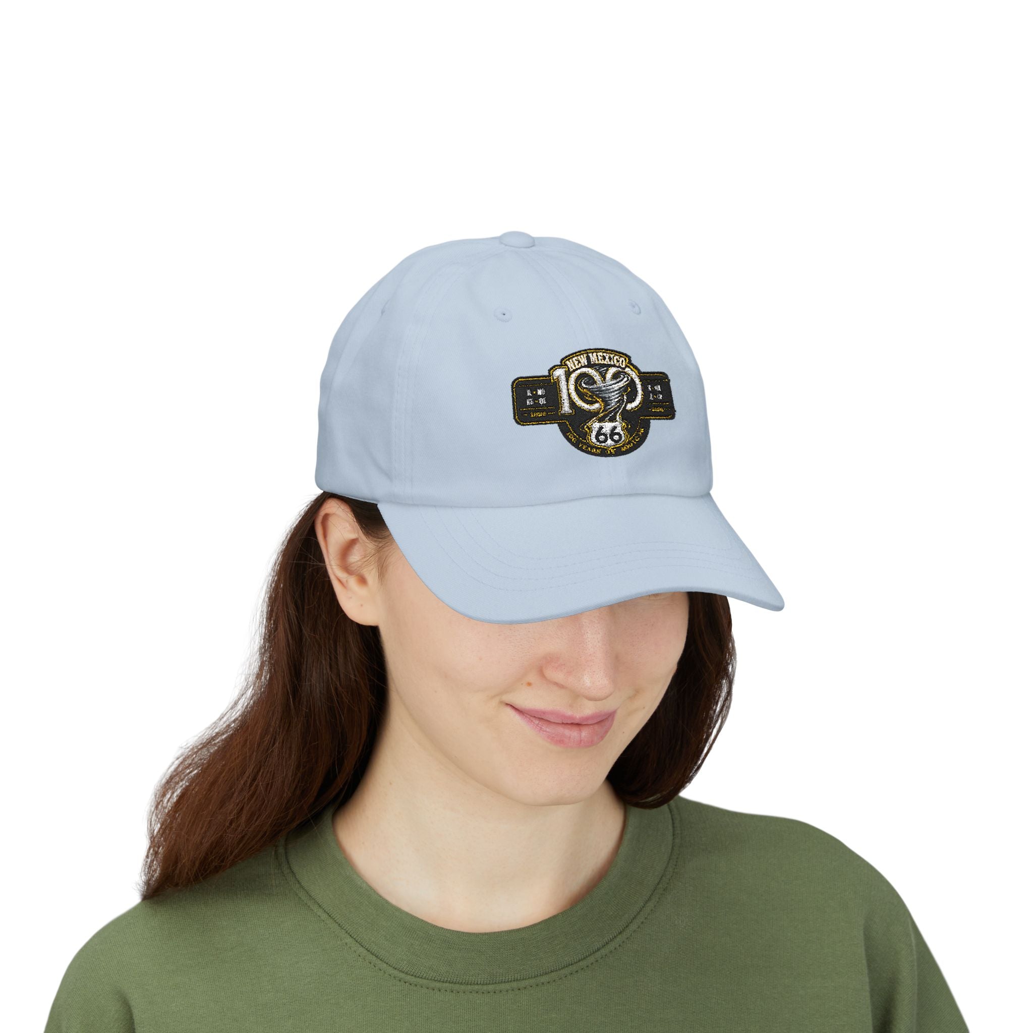 New Mexico Route 66 Dad Cap — Vintage Snake Patch Baseball Hat