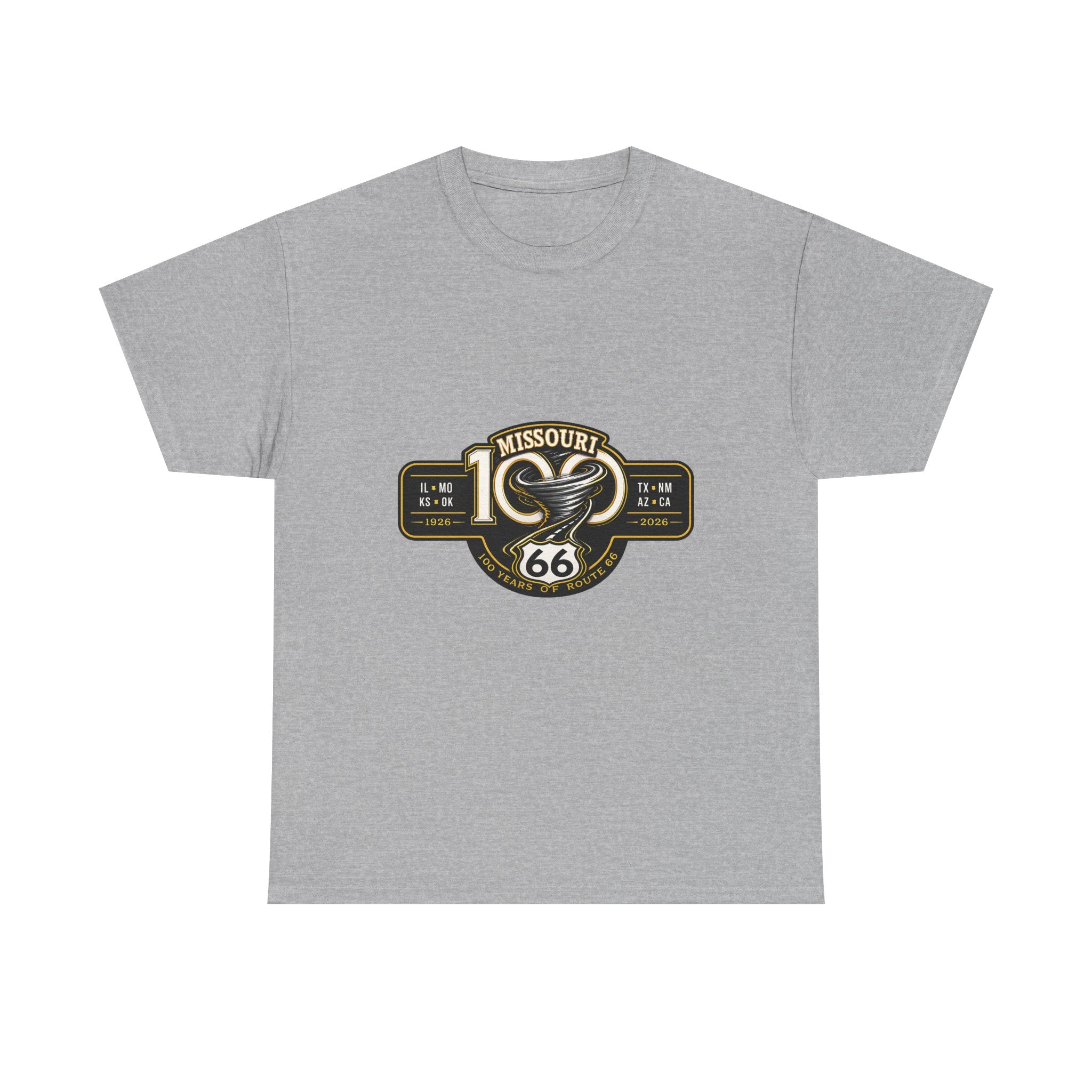 Route 66 Missouri Tee — Vintage Motorcycle Shield T-Shirt