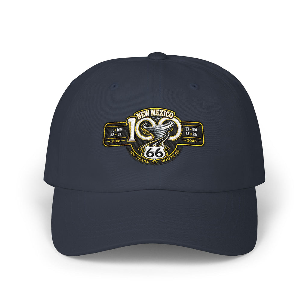 New Mexico Route 66 Dad Cap — Vintage Snake Patch Baseball Hat