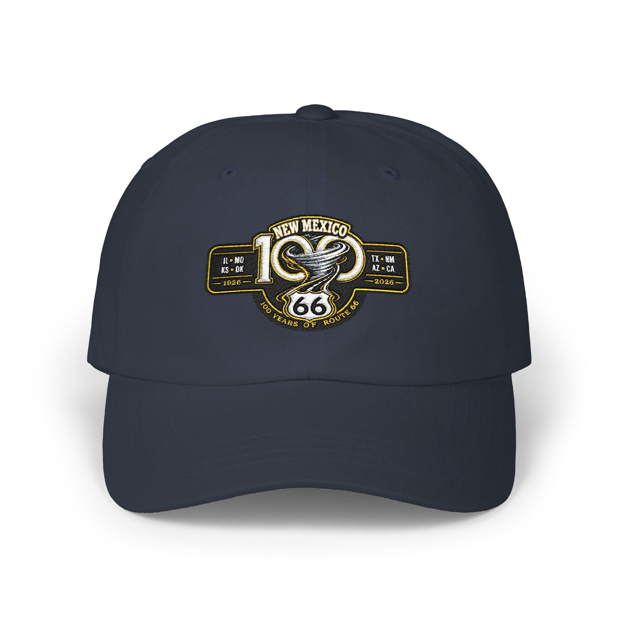 New Mexico Route 66 Dad Cap — Vintage Snake Patch Baseball Hat