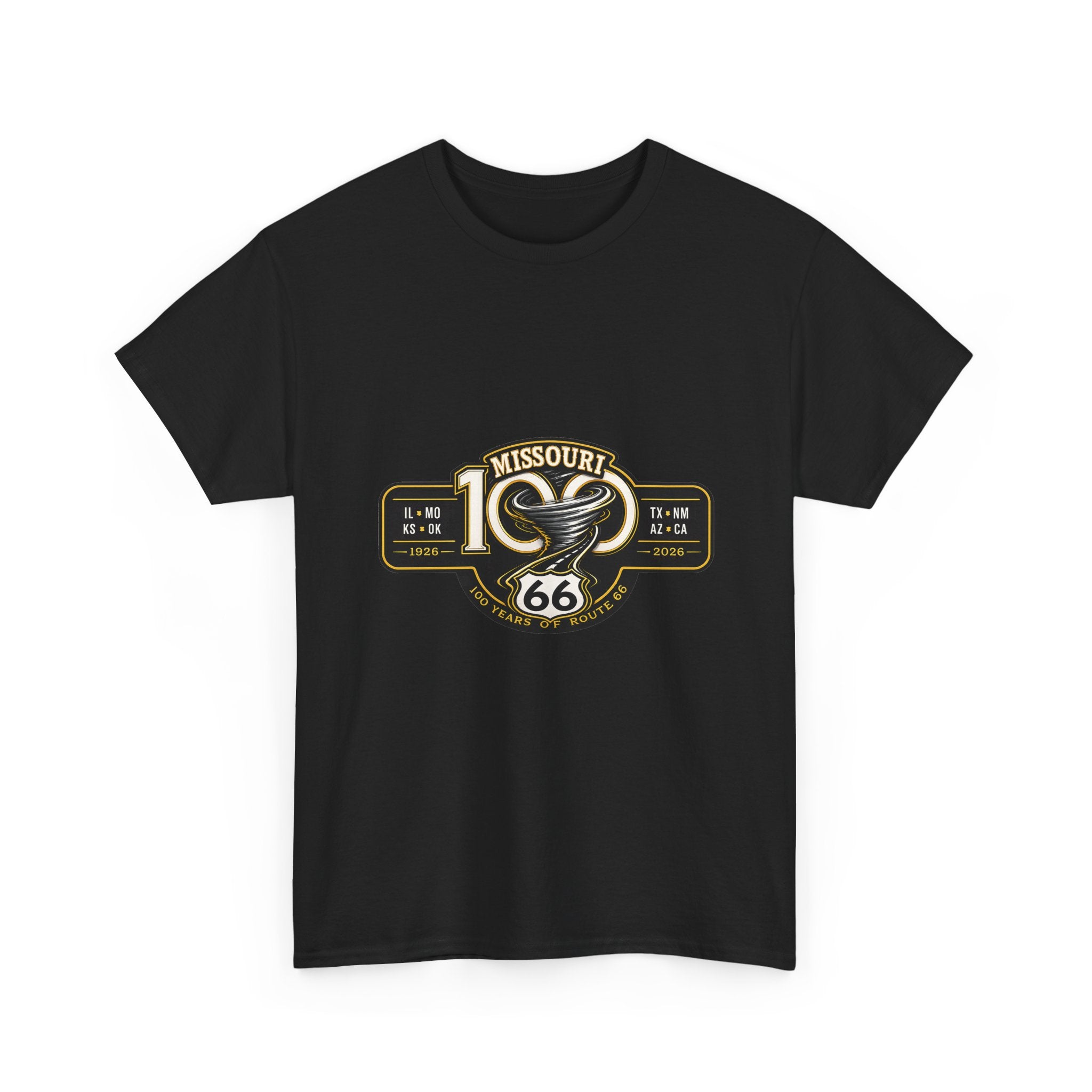 Route 66 Missouri Tee — Vintage Motorcycle Shield T-Shirt