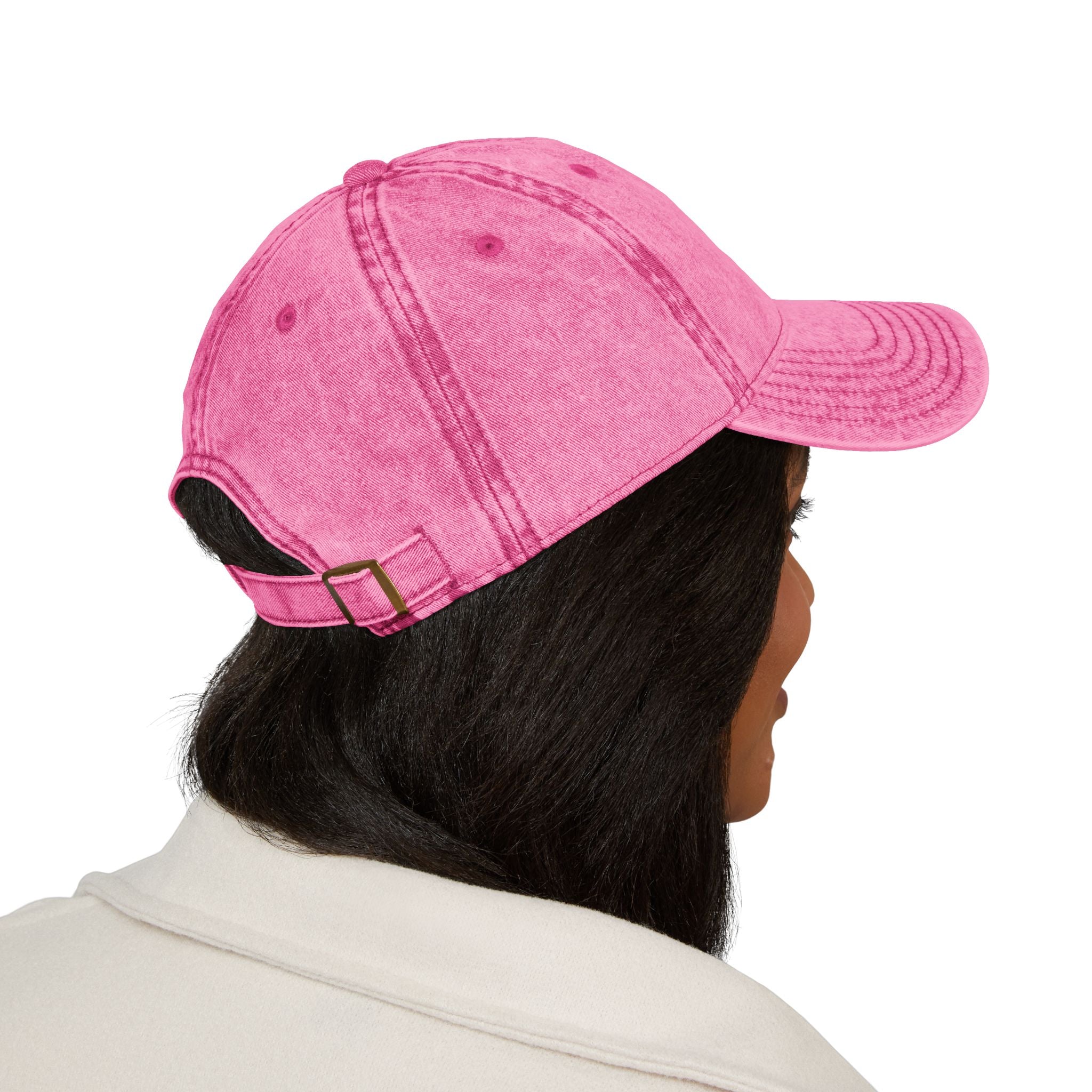 Vintage Embroidered Cap — Distressed Floral Patch Dad Hat