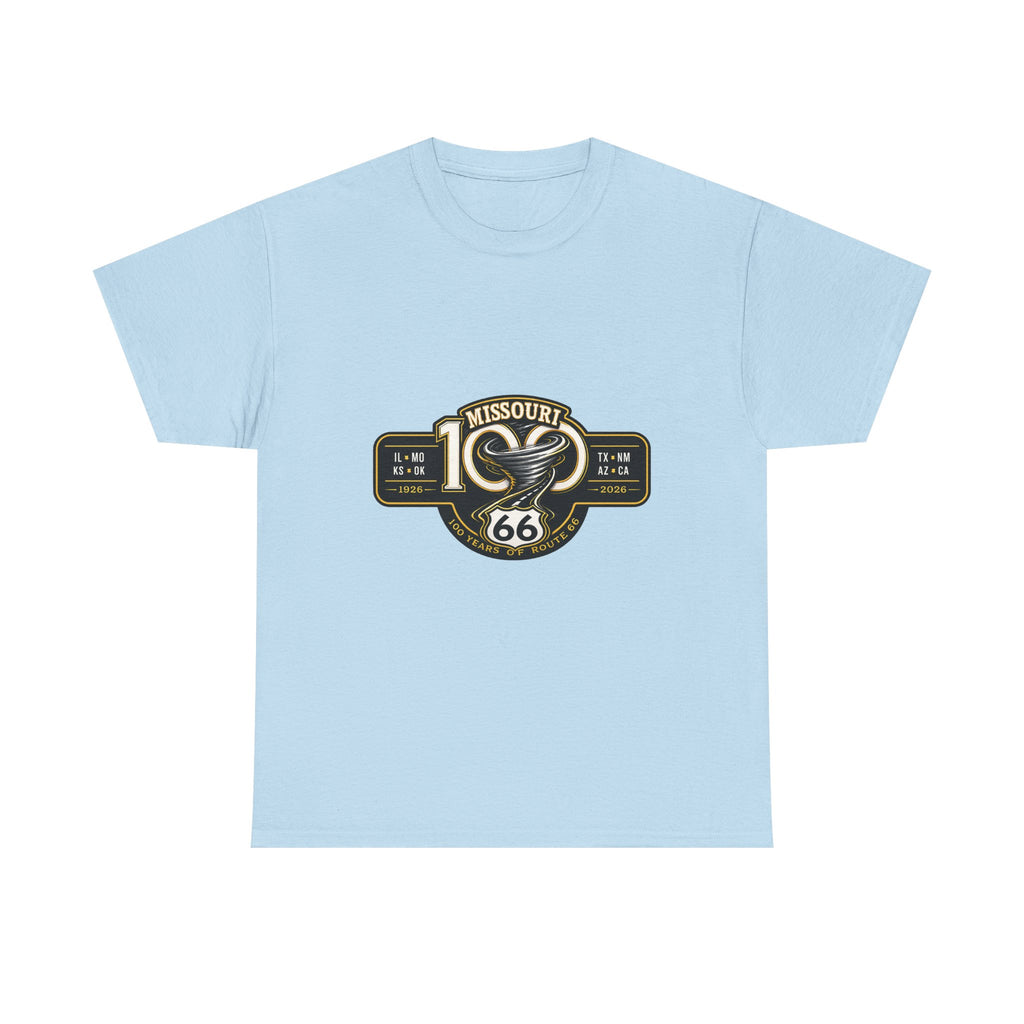 Route 66 Missouri Tee — Vintage Motorcycle Shield T-Shirt