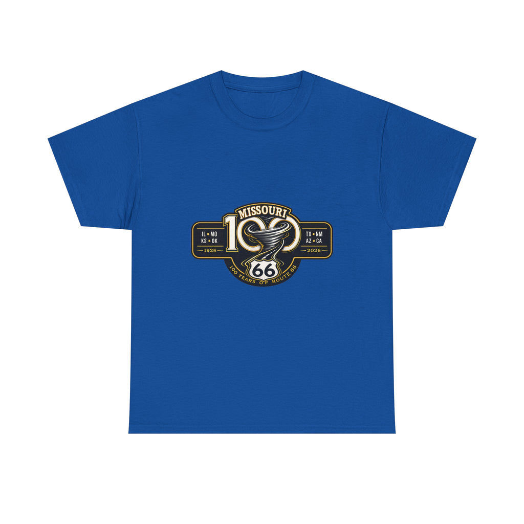 Route 66 Missouri Tee — Vintage Motorcycle Shield T-Shirt