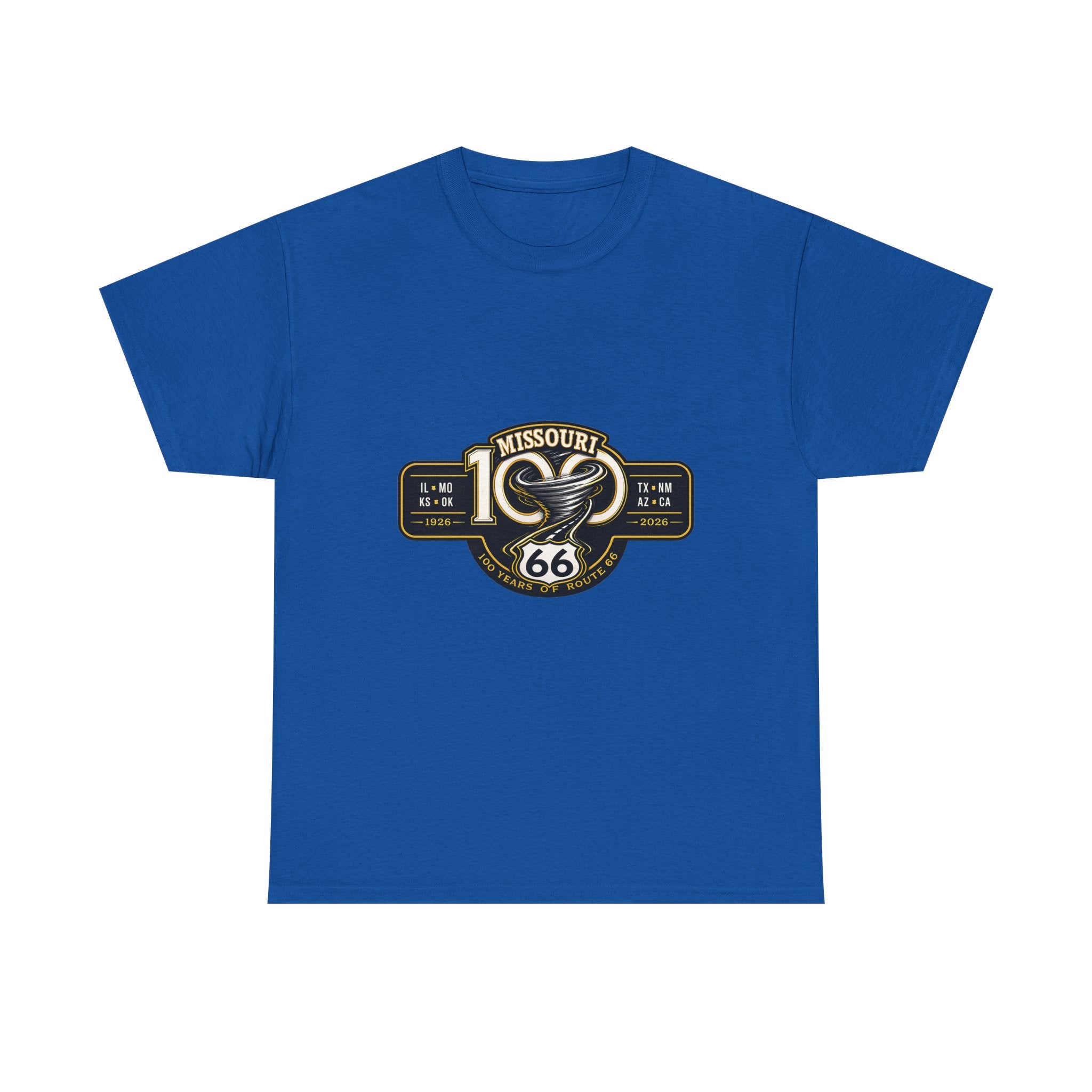 Route 66 Missouri Tee — Vintage Motorcycle Shield T-Shirt