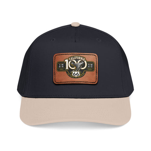 California Route 66 Leather Patch Baseball Cap