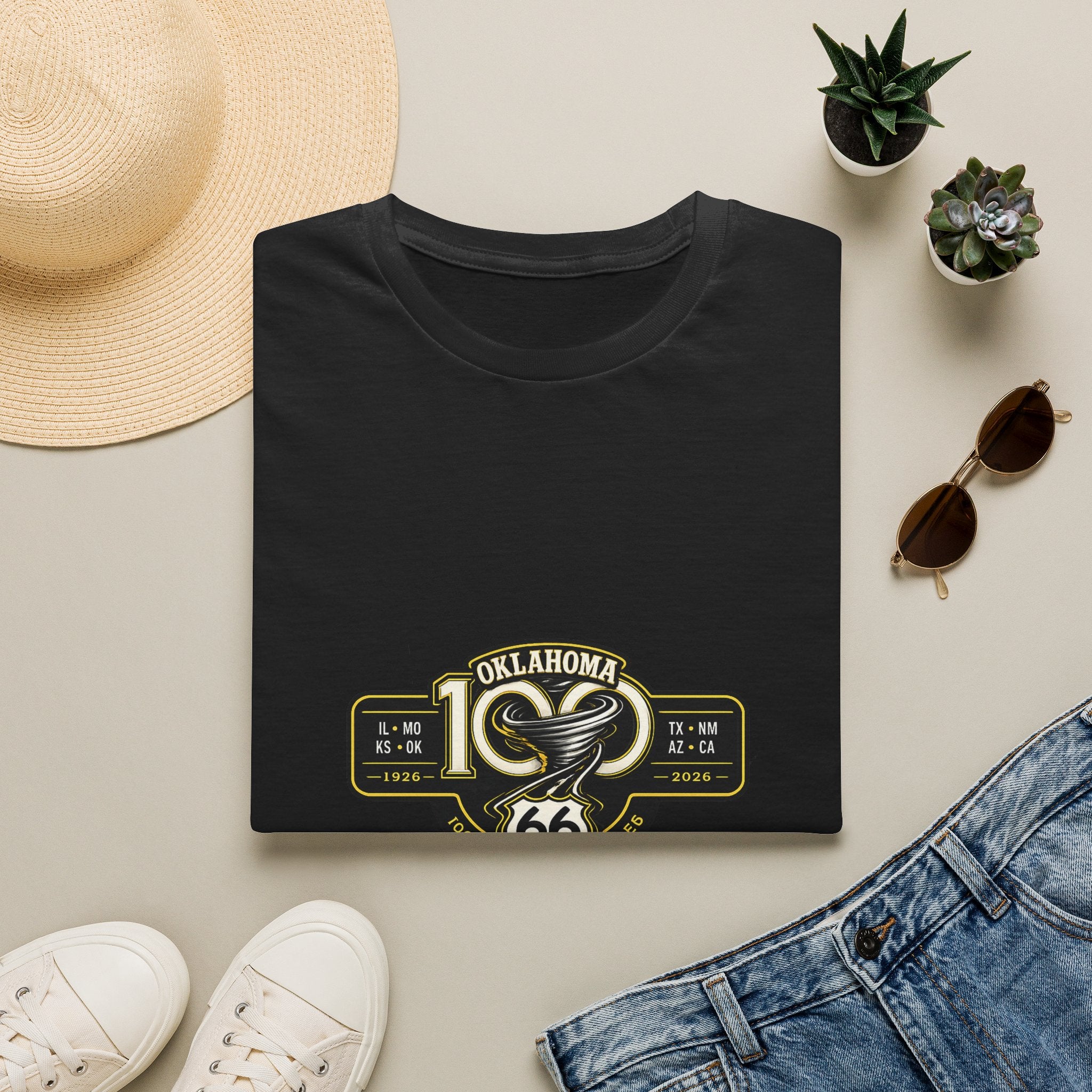 Oklahoma Route 66 Centennial T-Shirt — Vintage Road Trip Tee