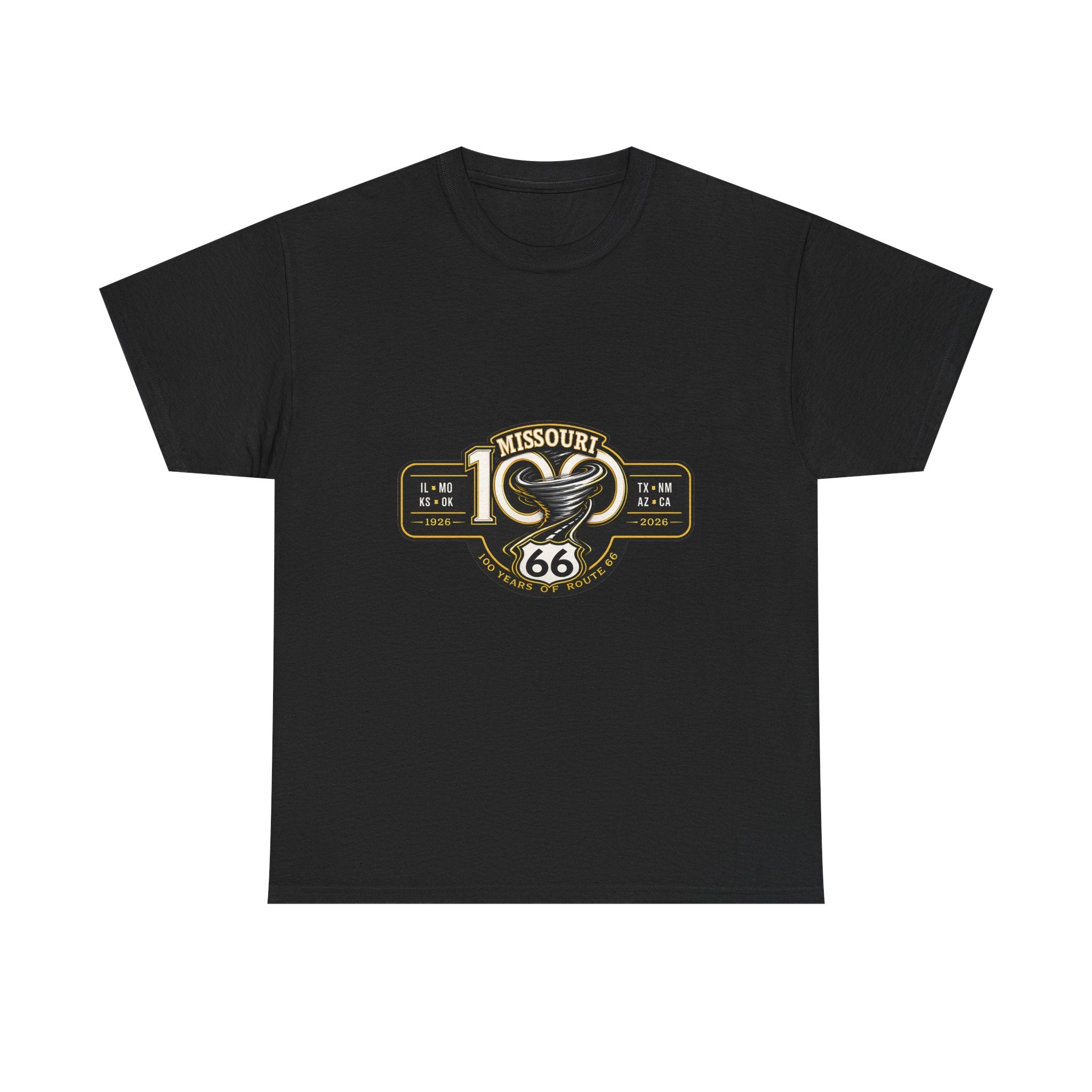 Route 66 Missouri Tee — Vintage Motorcycle Shield T-Shirt