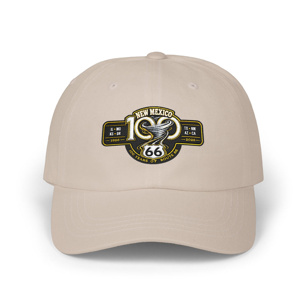 New Mexico Route 66 Dad Cap — Vintage Snake Patch Baseball Hat