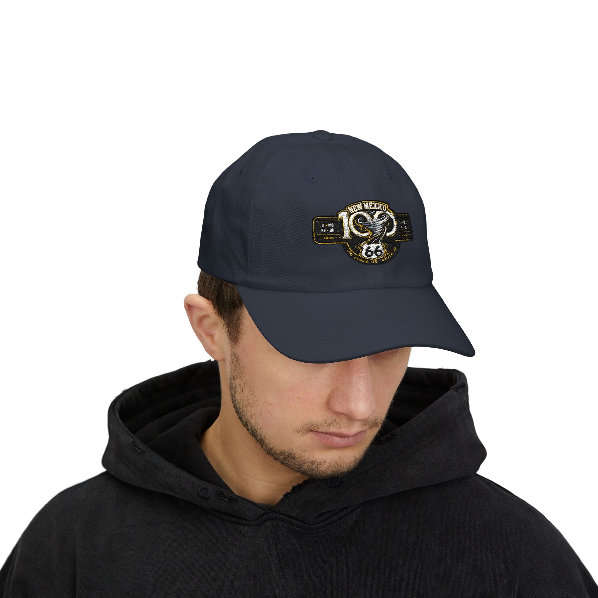 New Mexico Route 66 Dad Cap — Vintage Snake Patch Baseball Hat