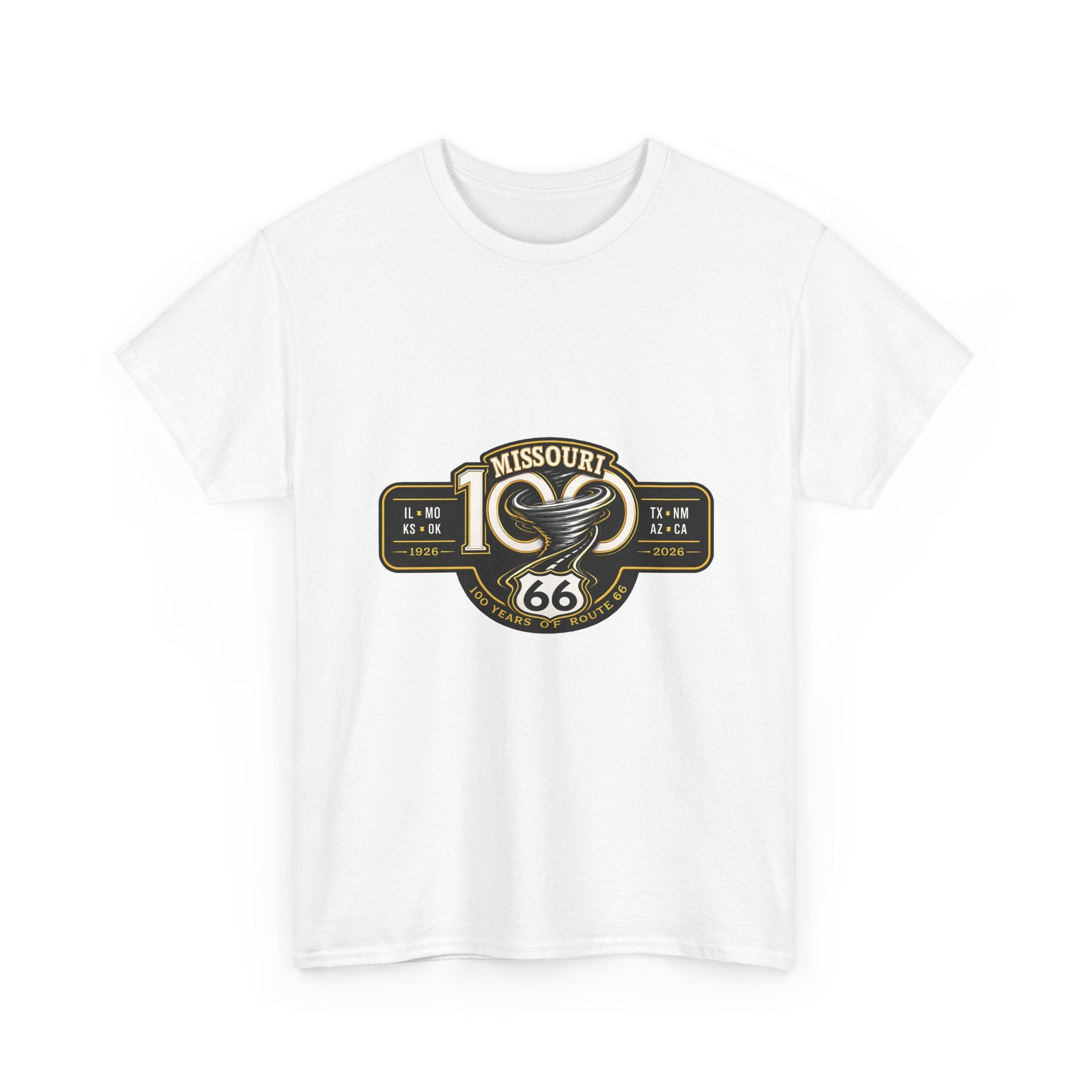 Route 66 Missouri Tee — Vintage Motorcycle Shield T-Shirt