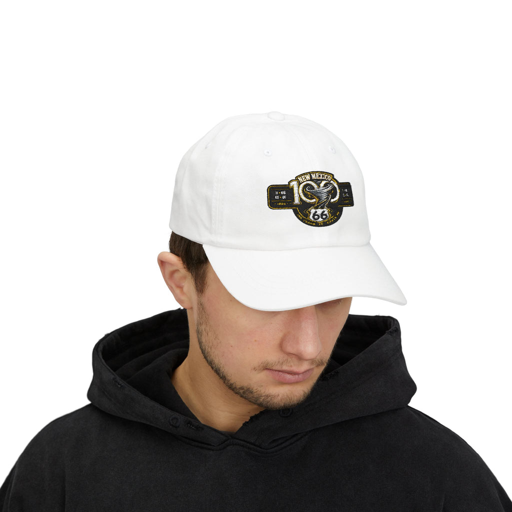 New Mexico Route 66 Dad Cap — Vintage Snake Patch Baseball Hat