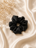 Midnight Satin Scrunchie