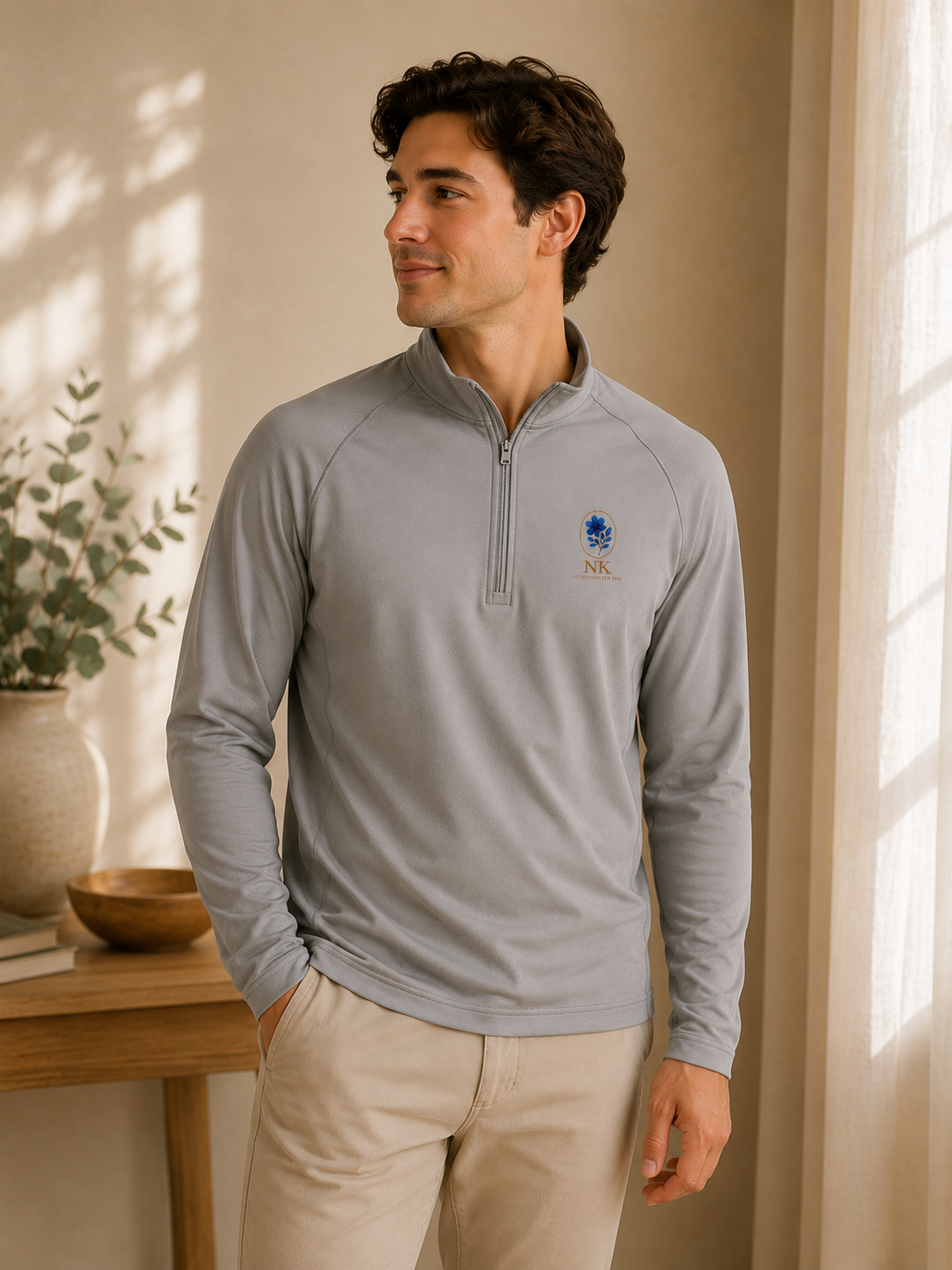 Men's 365 Quarter-Zip Pullover — Performance Lightweight Half-Zip with Subtle Chest Logo