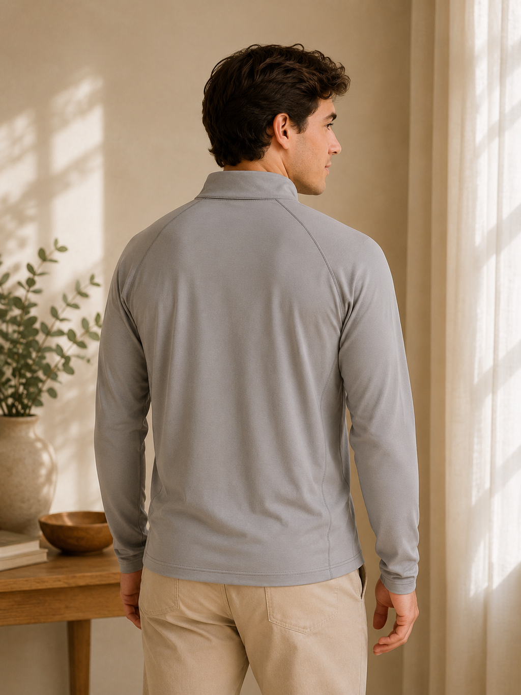 Men's 365 Quarter-Zip Pullover — Performance Lightweight Half-Zip with Subtle Chest Logo