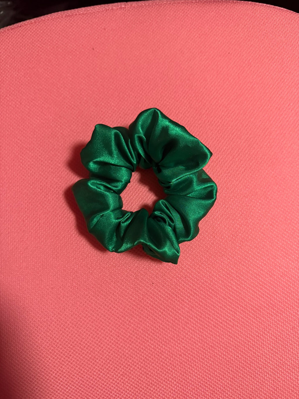 Emerald Luxe Satin Scrunchie