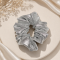 Silver Luxe Handmade Scrunchie
