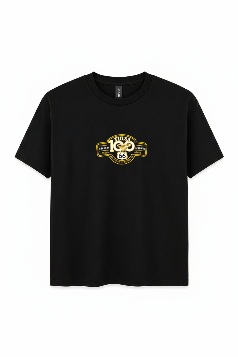 Tulsa Route 66 100 Years Commemorative Black T-Shirt