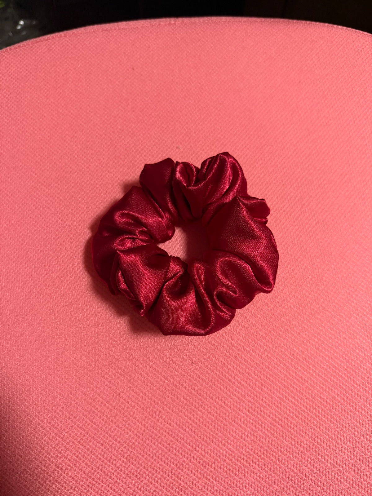 Ruby Satin Scrunchie